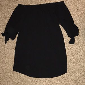 Black off the shoulder dress
